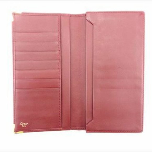 Cartier Wallet Purse Mastline Red Gold Woman unisex Authentic Used T7080 - Picture 2 of 8